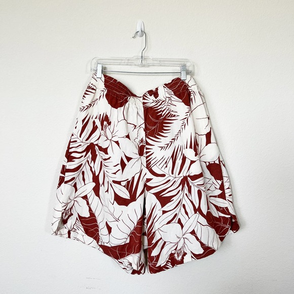 [Madewell] High Rise Pull-On Bermuda Shorts Tropical Vacation Floral NWT Sz XXL - Picture 2 of 11